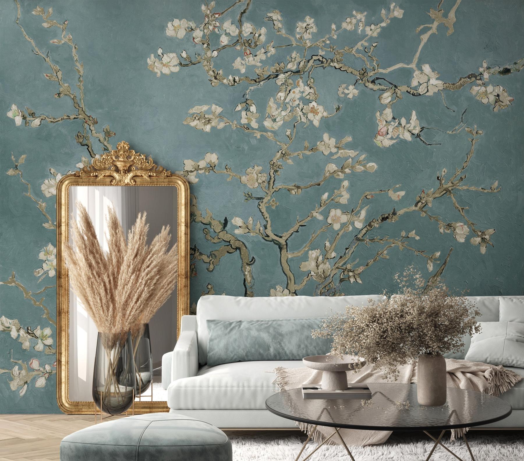 Van Gogh Almond Blossom Oil Paint Wallpaper Mural