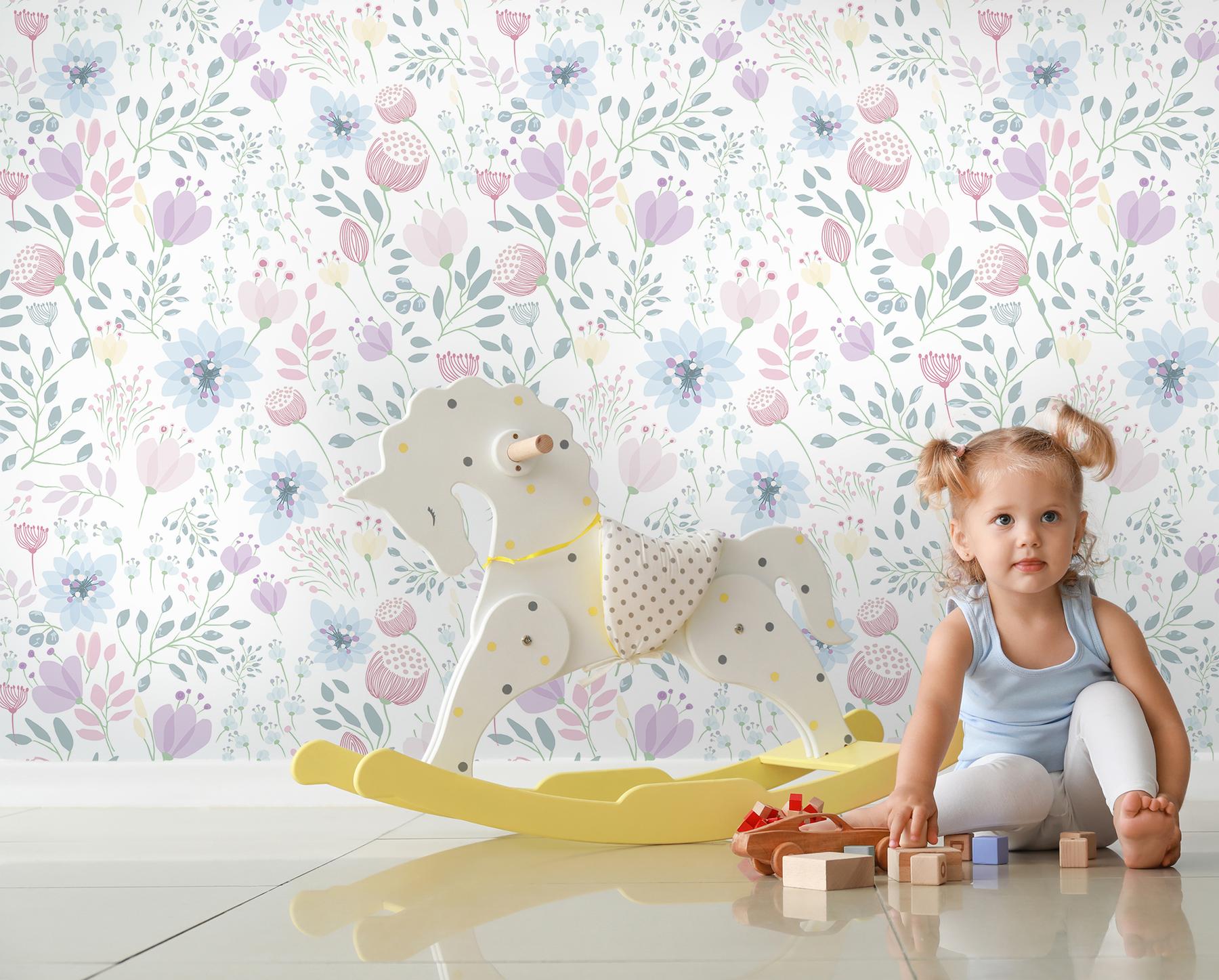 Delicate Floral Bloom Wallpaper Mural
