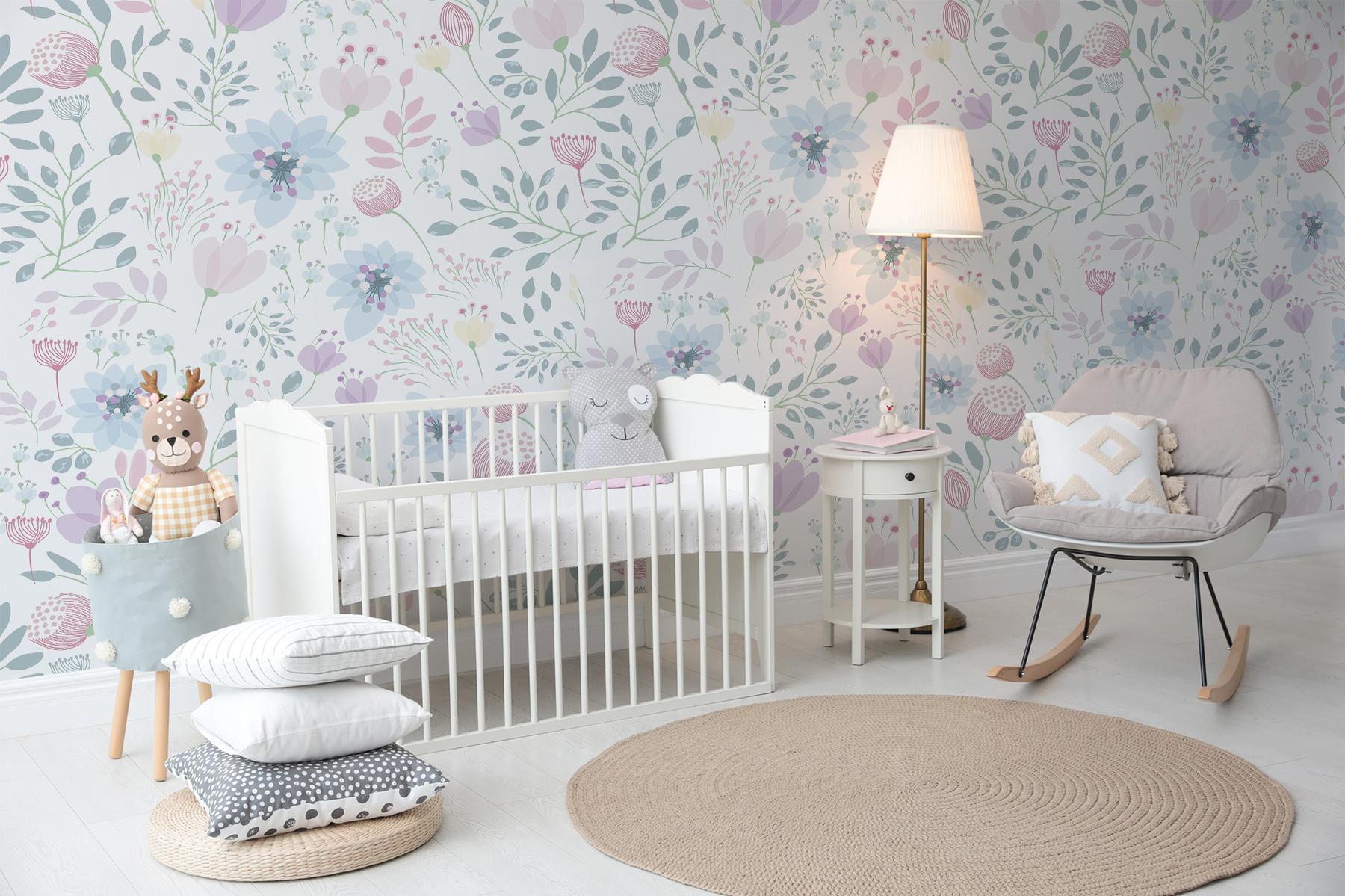 Delicate Floral Bloom Wallpaper Mural