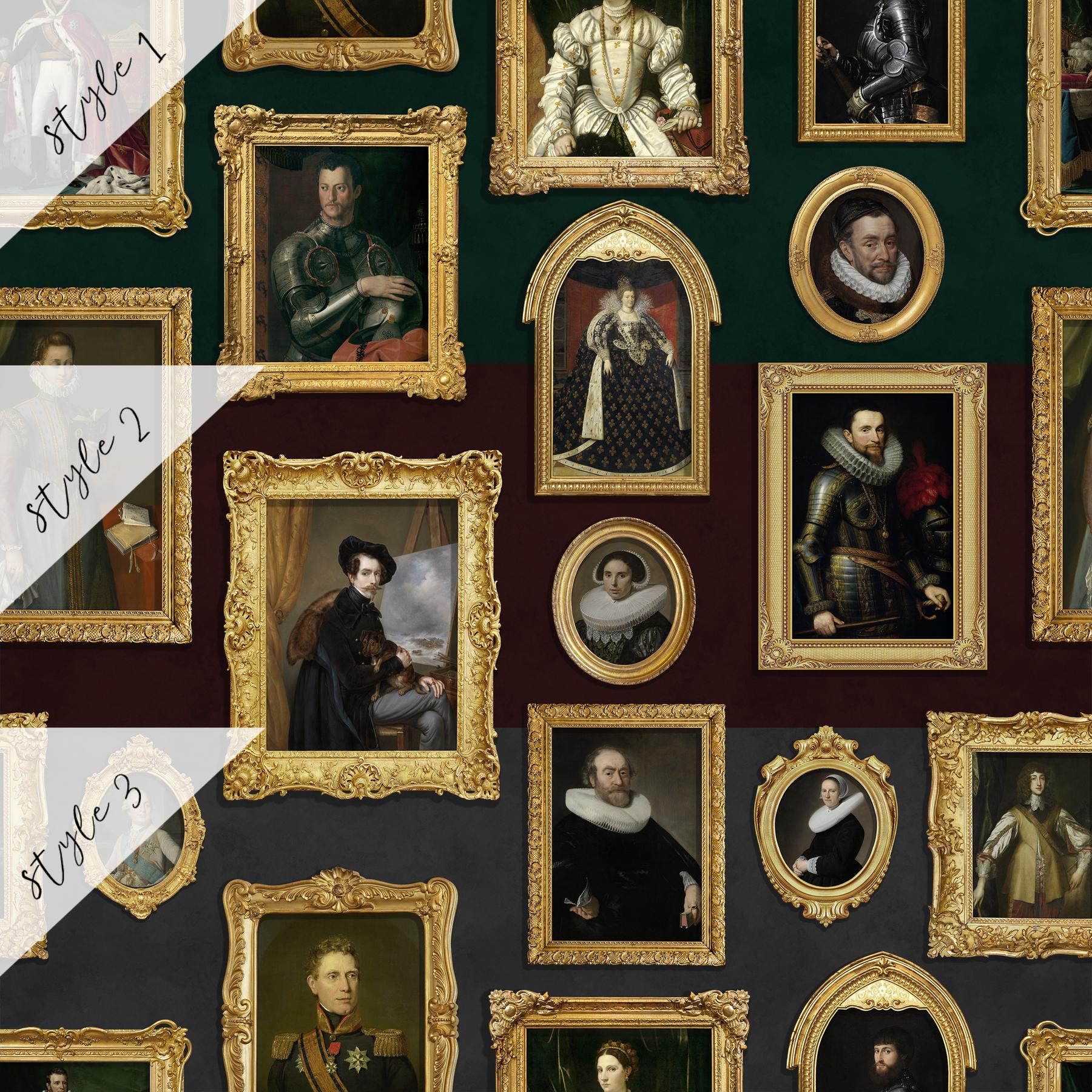 Renaissance Portrait Gallery Wallpaper Mural