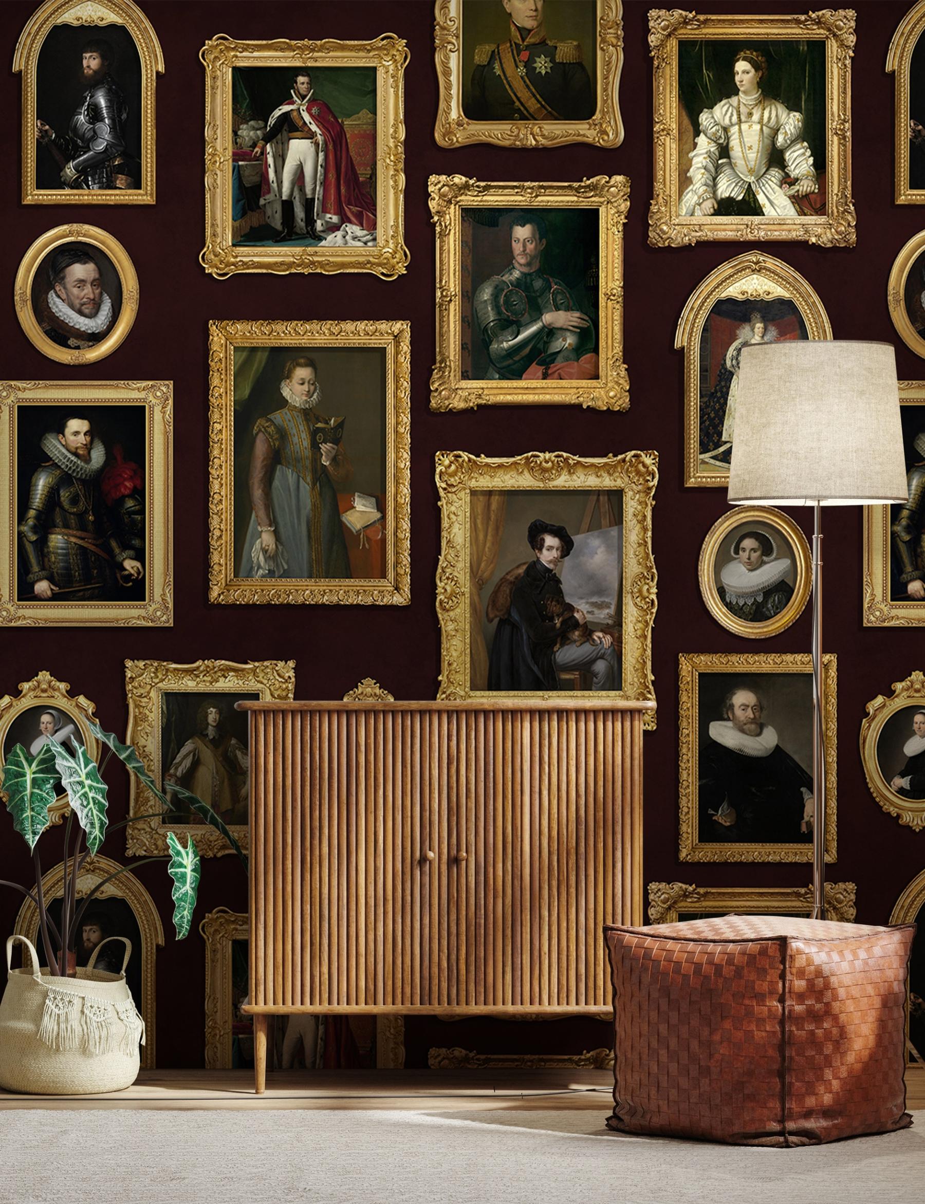 Renaissance Portrait Gallery Wallpaper Mural