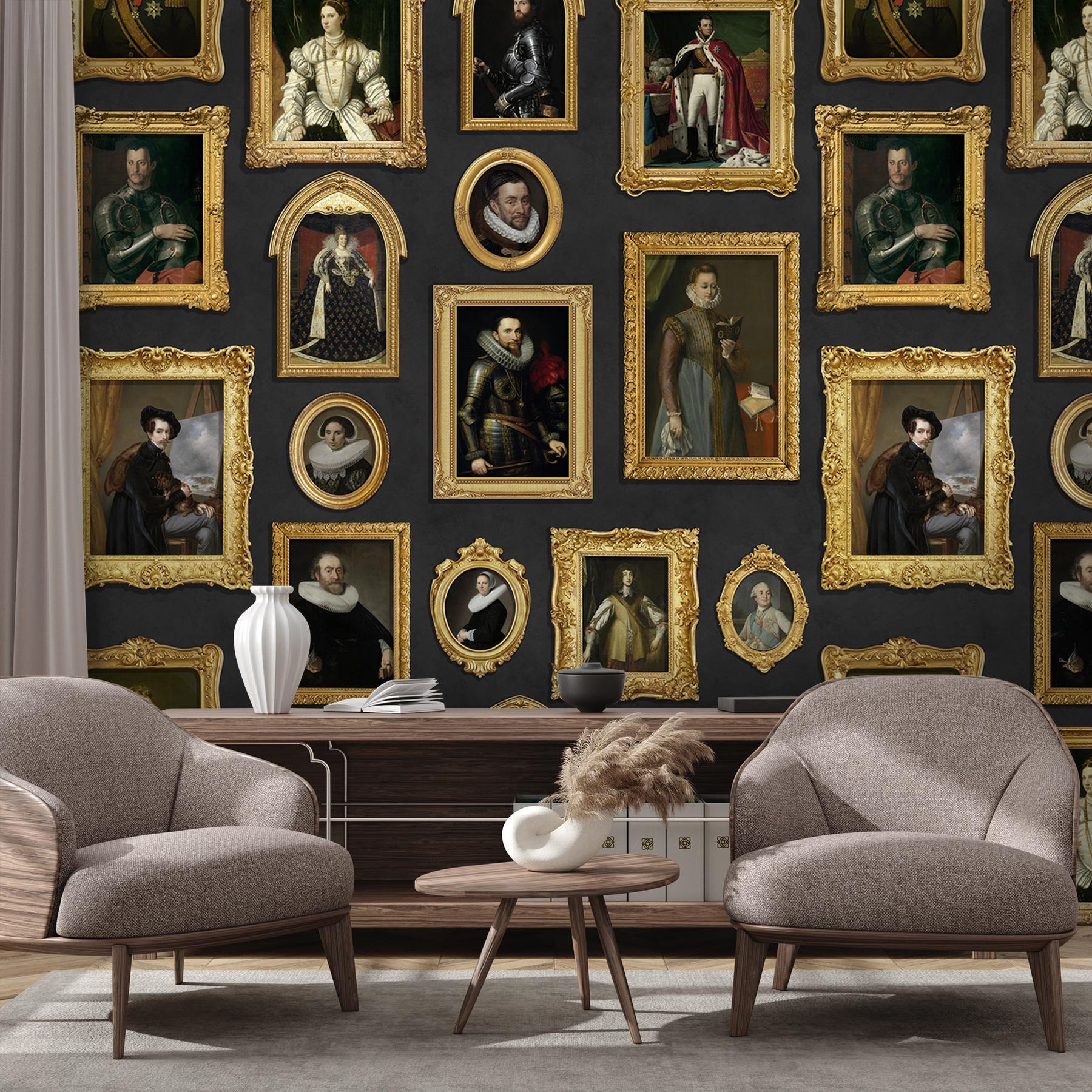 Renaissance Portrait Gallery Wallpaper Mural