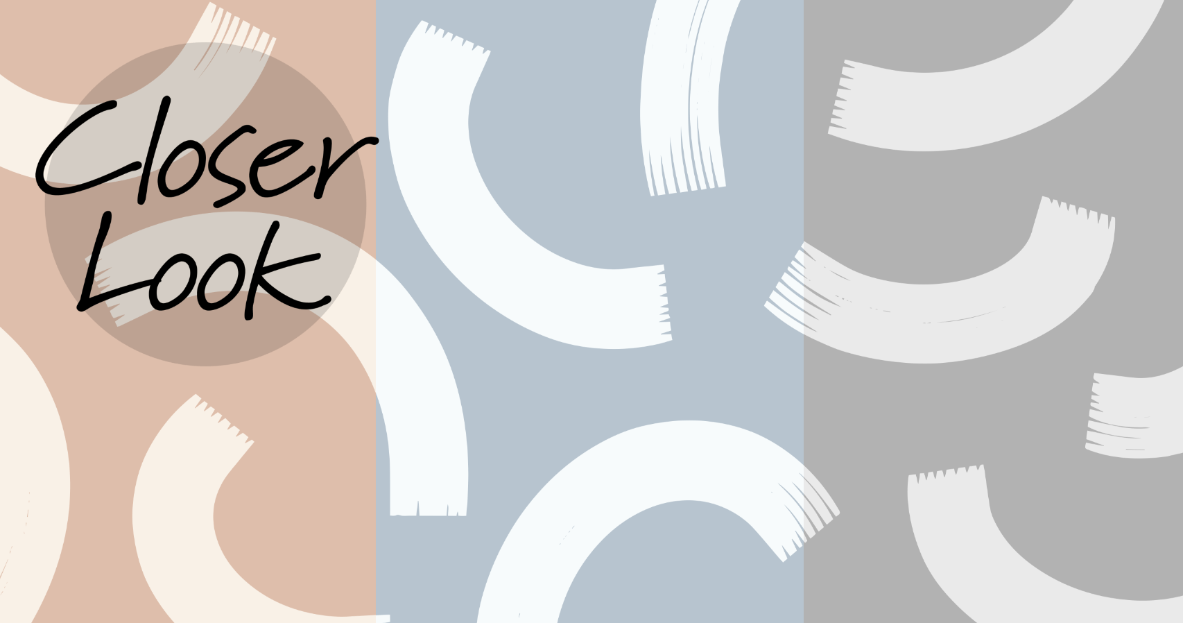 Minimalist Crescent Swirls Wallpaper Mural