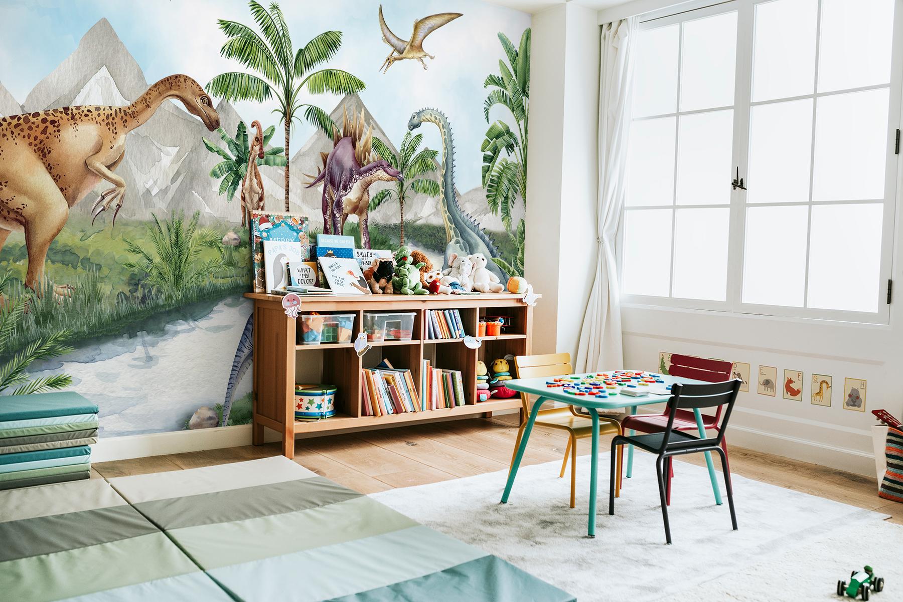 Enchanted Dinosaur Park Kids Wallpaper Mural