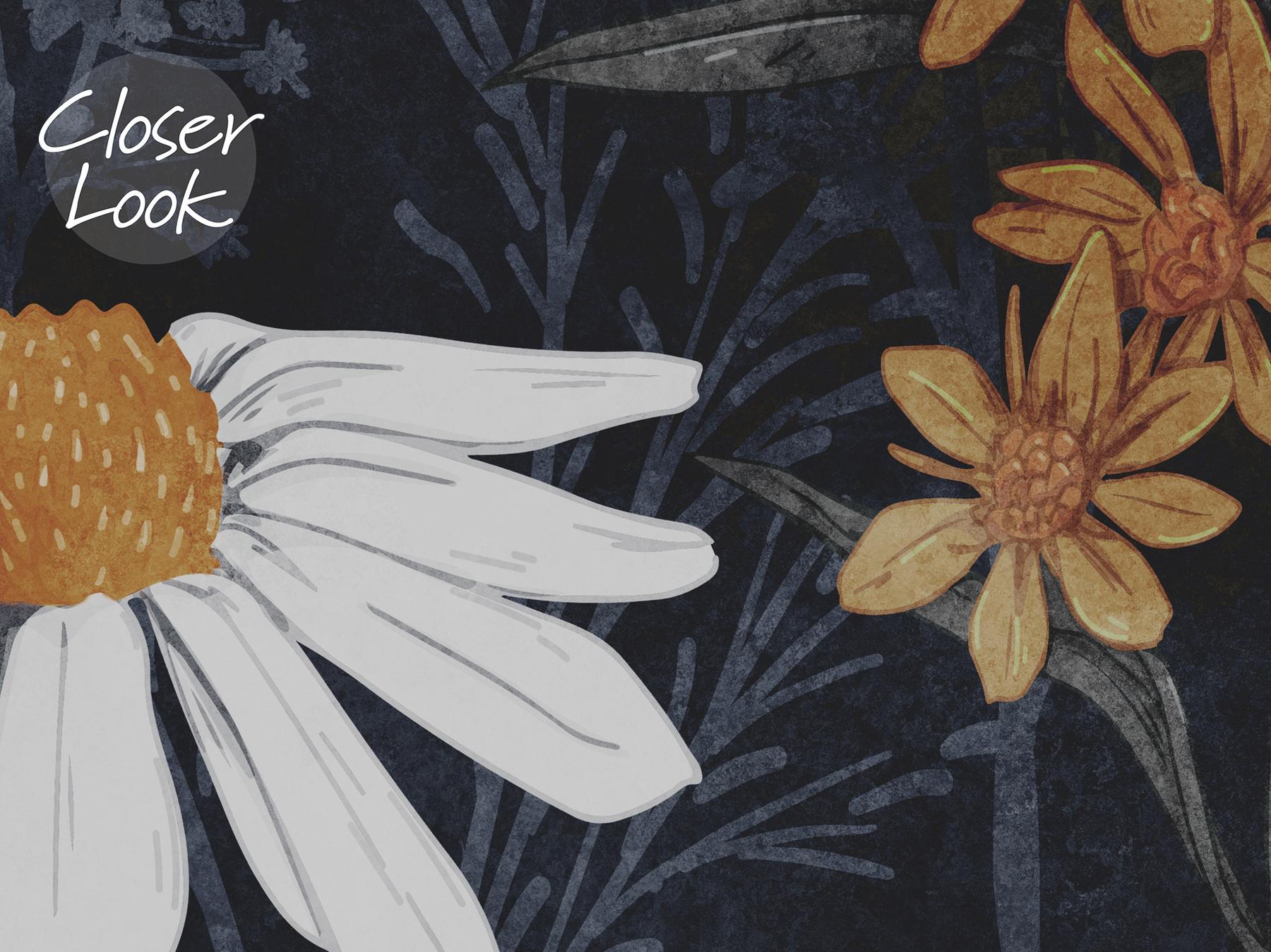 Wild Floral Landscape Nursery Wallpaper Mural