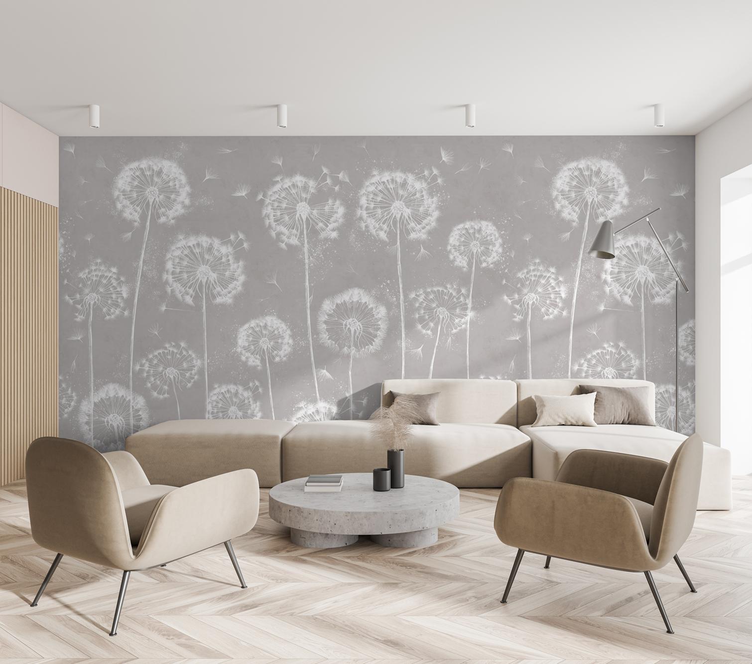 Serene Dandelion Wisps Kids Room Wallpaper