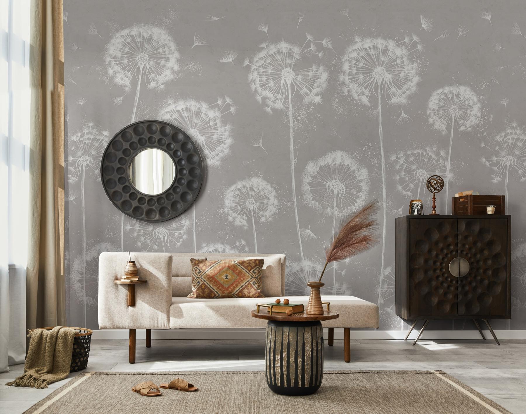 Serene Dandelion Wisps Kids Room Wallpaper