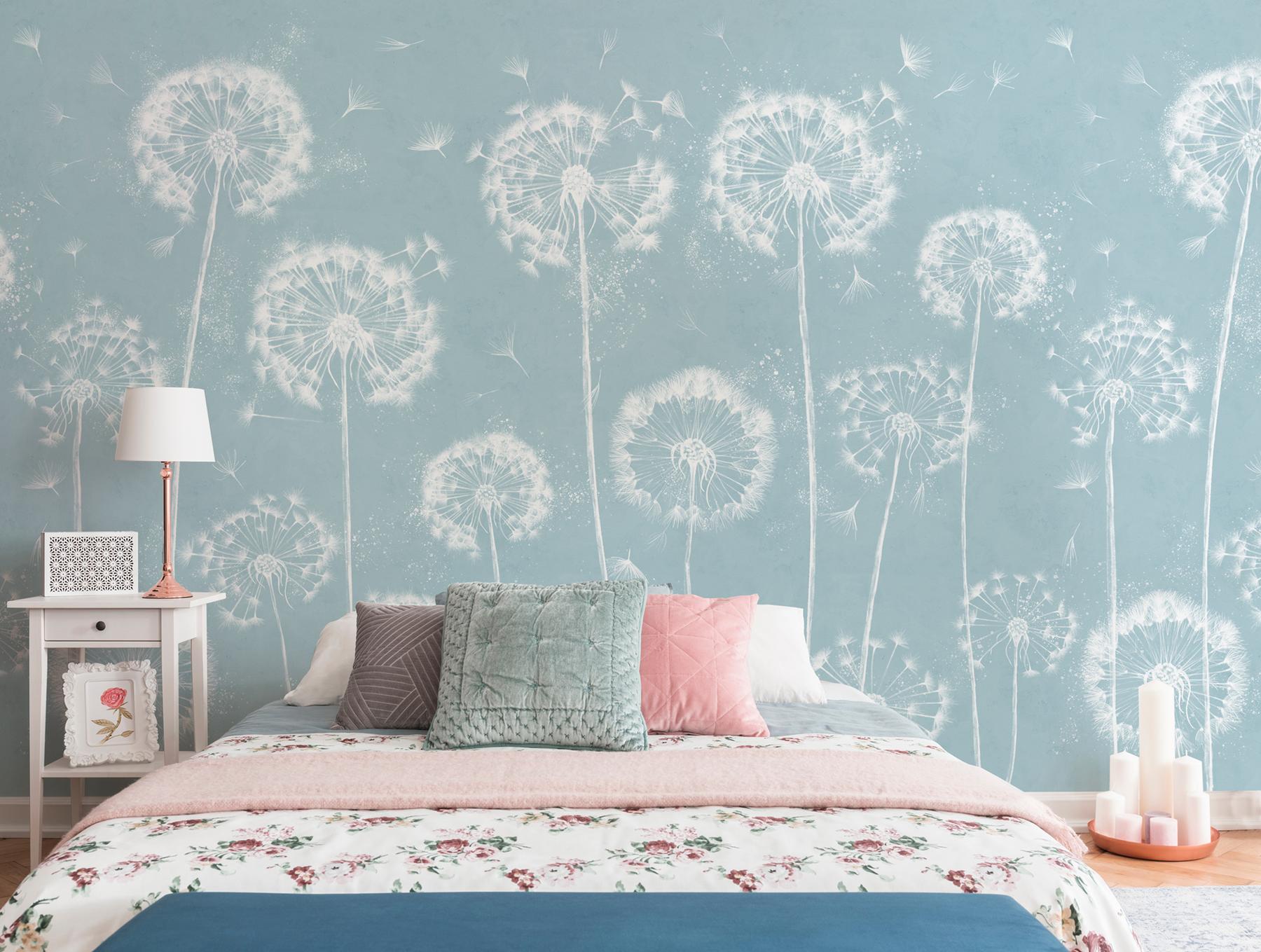 Serene Dandelion Wisps Kids Room Wallpaper
