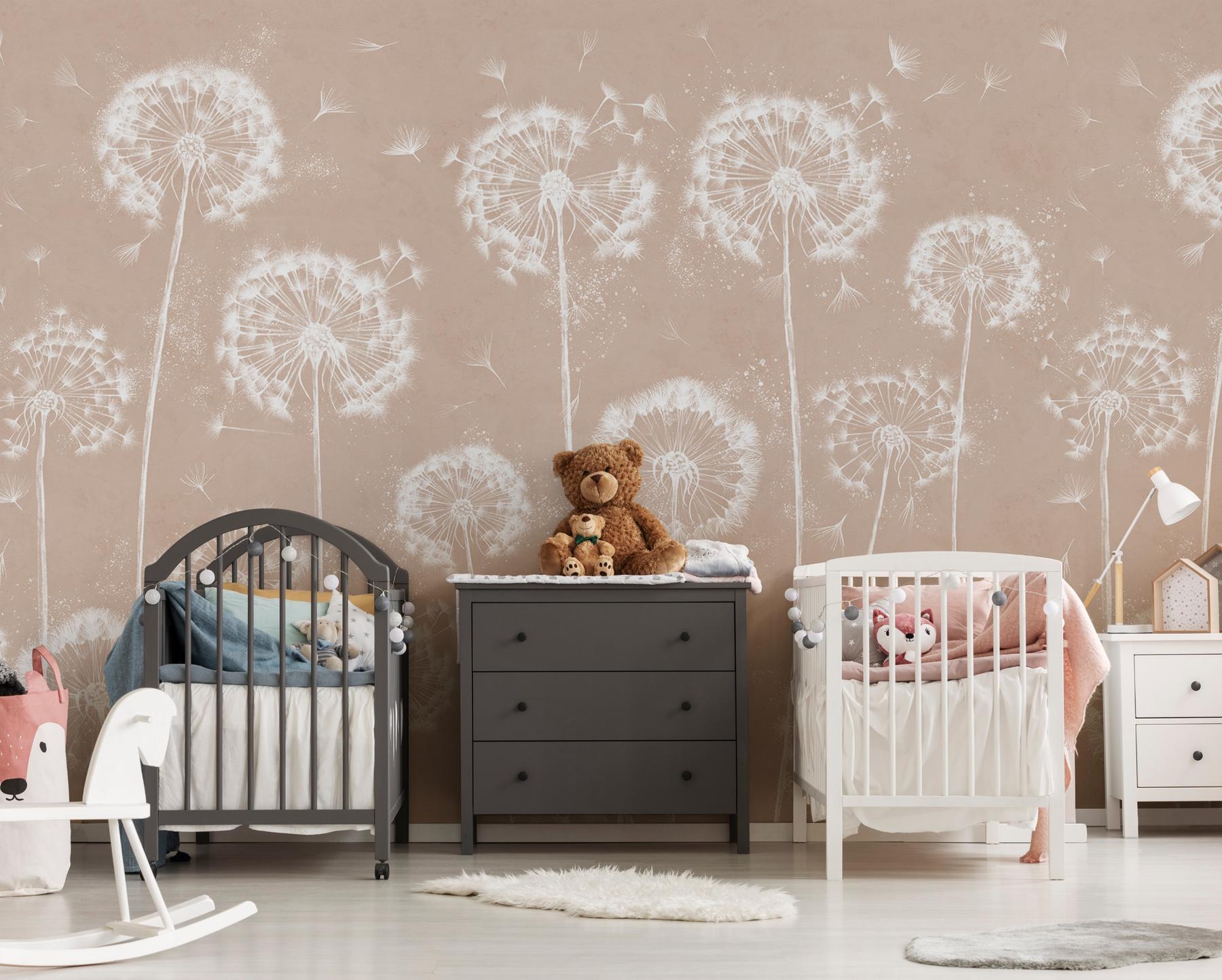 Serene Dandelion Wisps Kids Room Wallpaper
