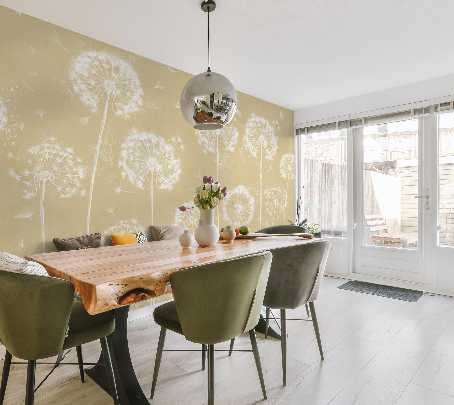 Serene Dandelion Wisps Kids Room Wallpaper