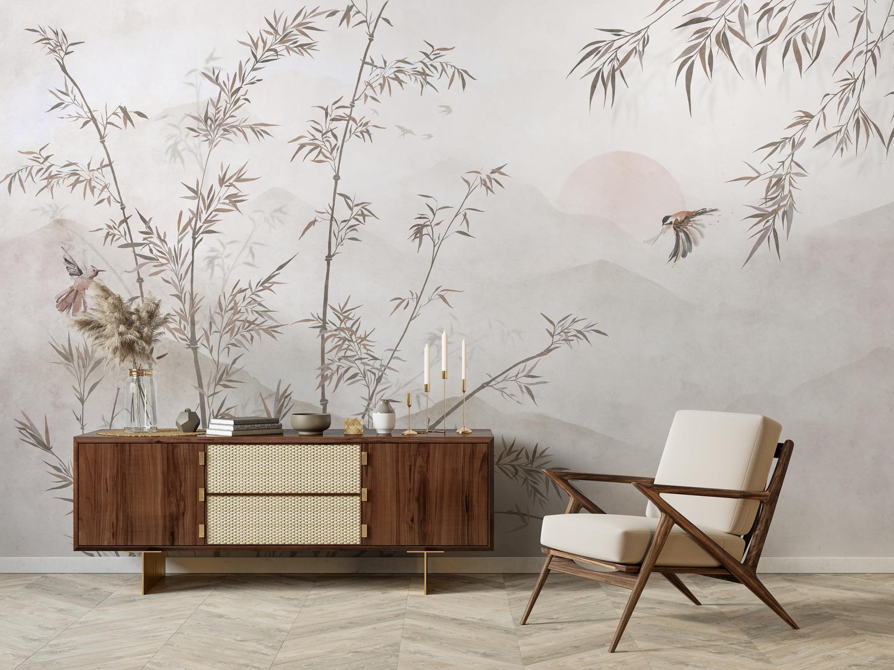 Chinese Bamboo Landscape Wallpaper Mural