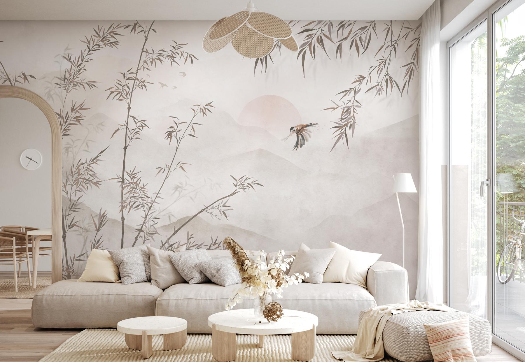 Chinese Bamboo Landscape Wallpaper Mural