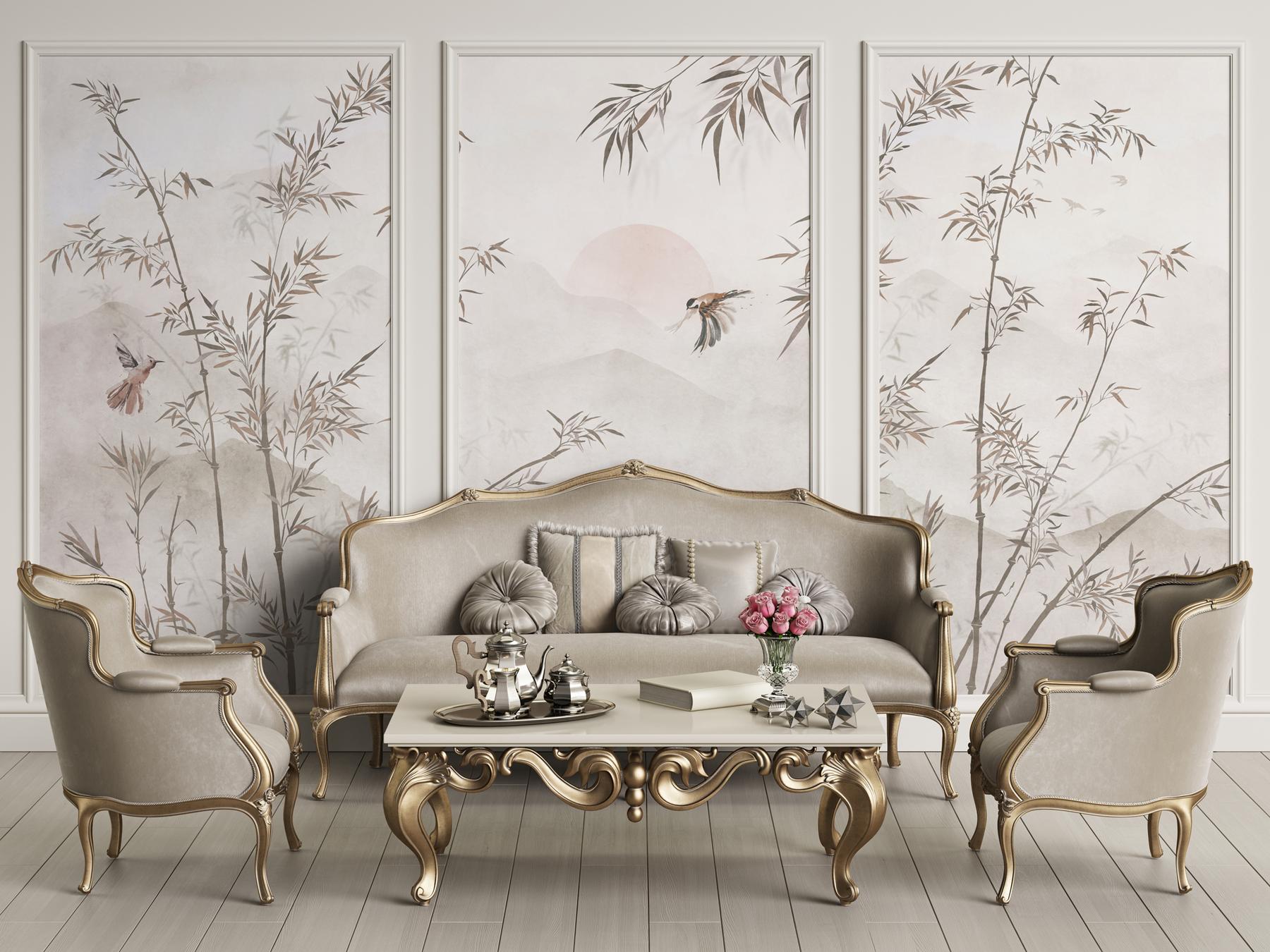 Chinese Bamboo Landscape Wallpaper Mural