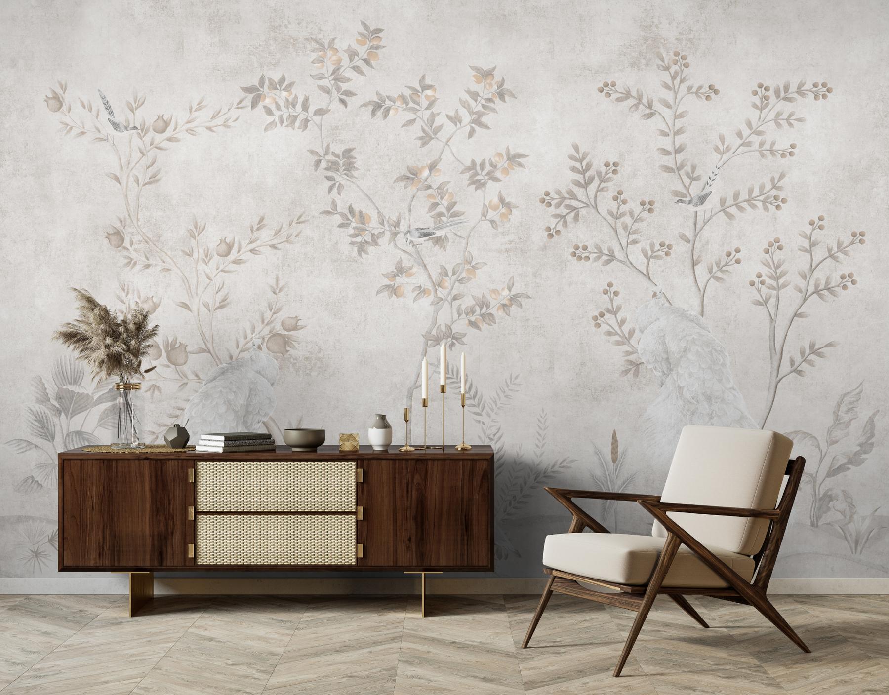 Majestic Peacock Paradise Wallpaper Mural