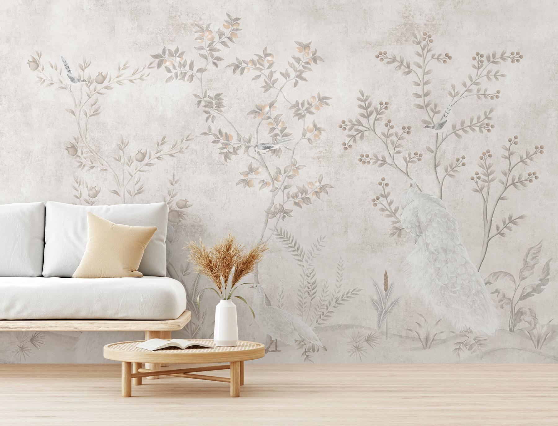 Majestic Peacock Paradise Wallpaper Mural