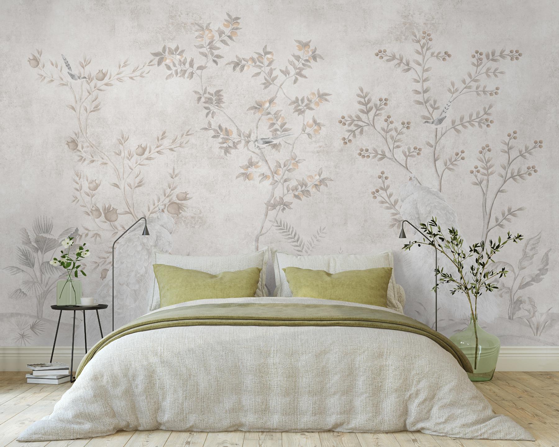 Majestic Peacock Paradise Wallpaper Mural