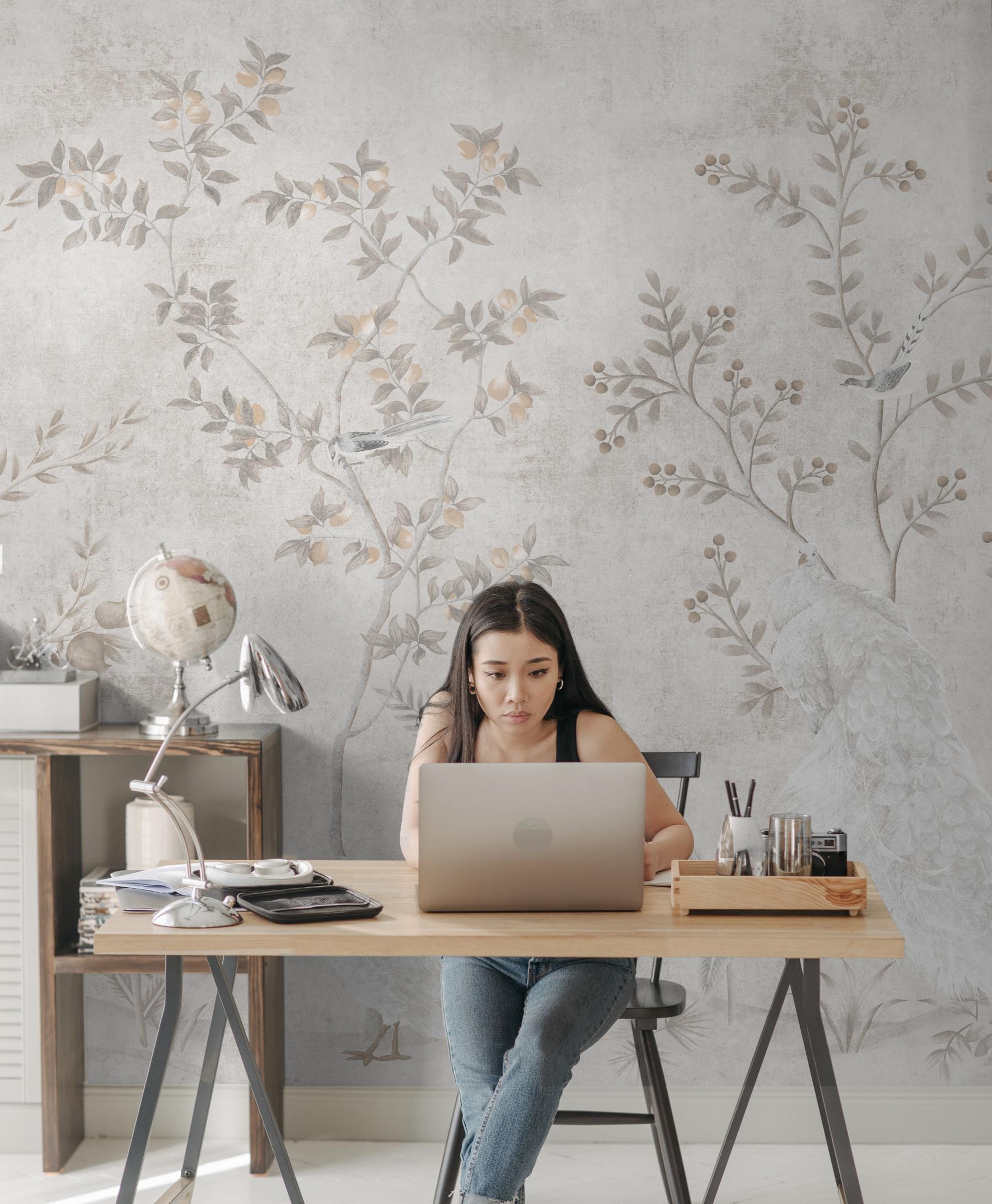 Majestic Peacock Paradise Wallpaper Mural