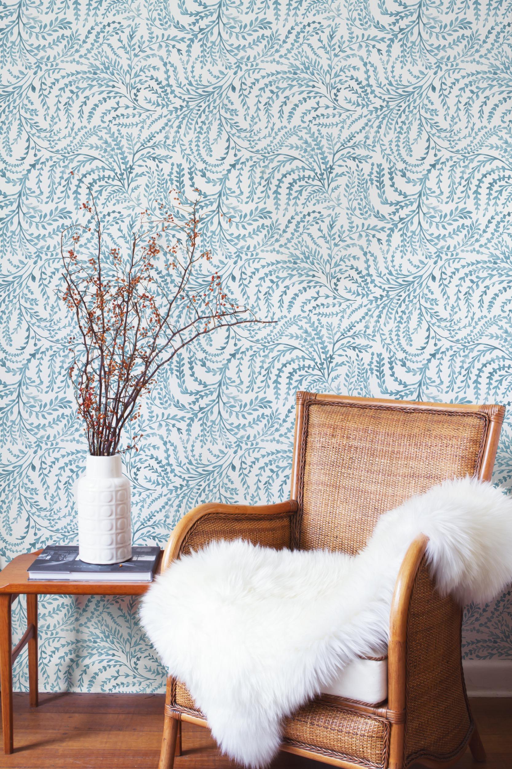 Lush Fern Leaf Pattern Wallpaper Mural
