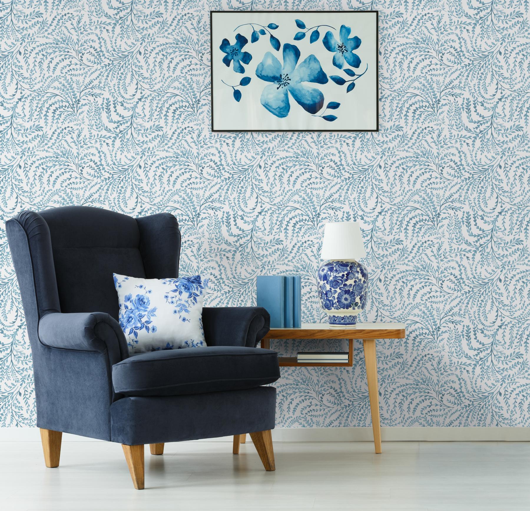Lush Fern Leaf Pattern Wallpaper Mural