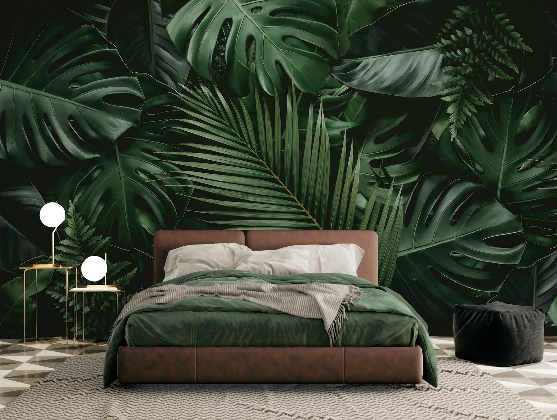 Tropical Jungle Leaves Wallpaper Mural