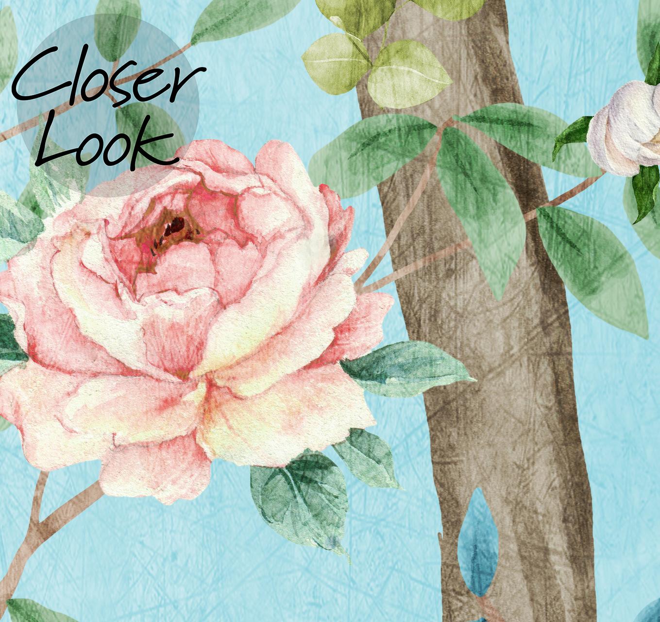 Soothing Forest and Flowers Wallpaper Mural