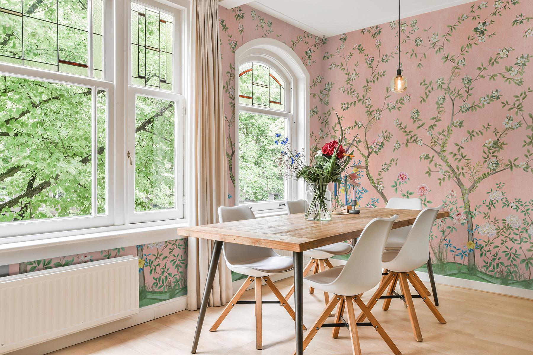 Soothing Forest and Flowers Wallpaper Mural