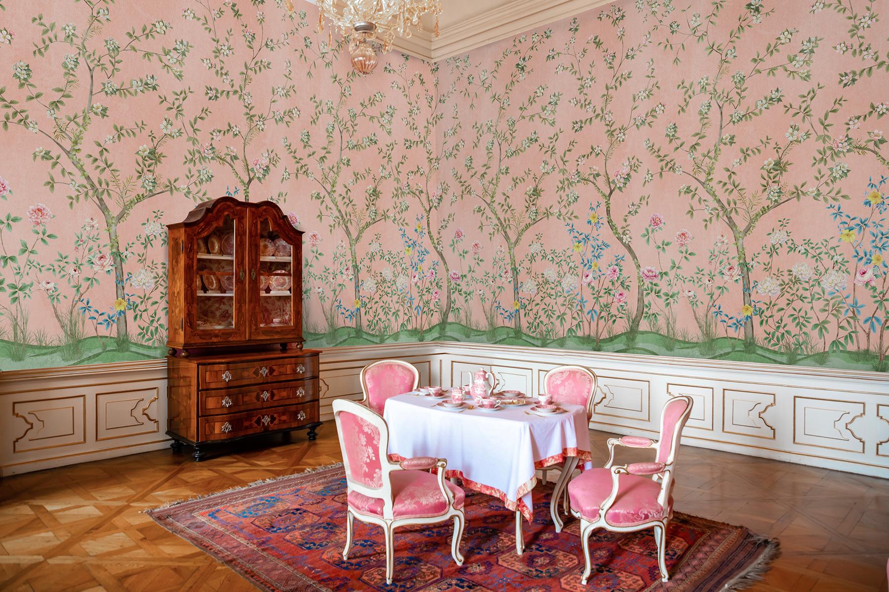 Soothing Forest and Flowers Wallpaper Mural