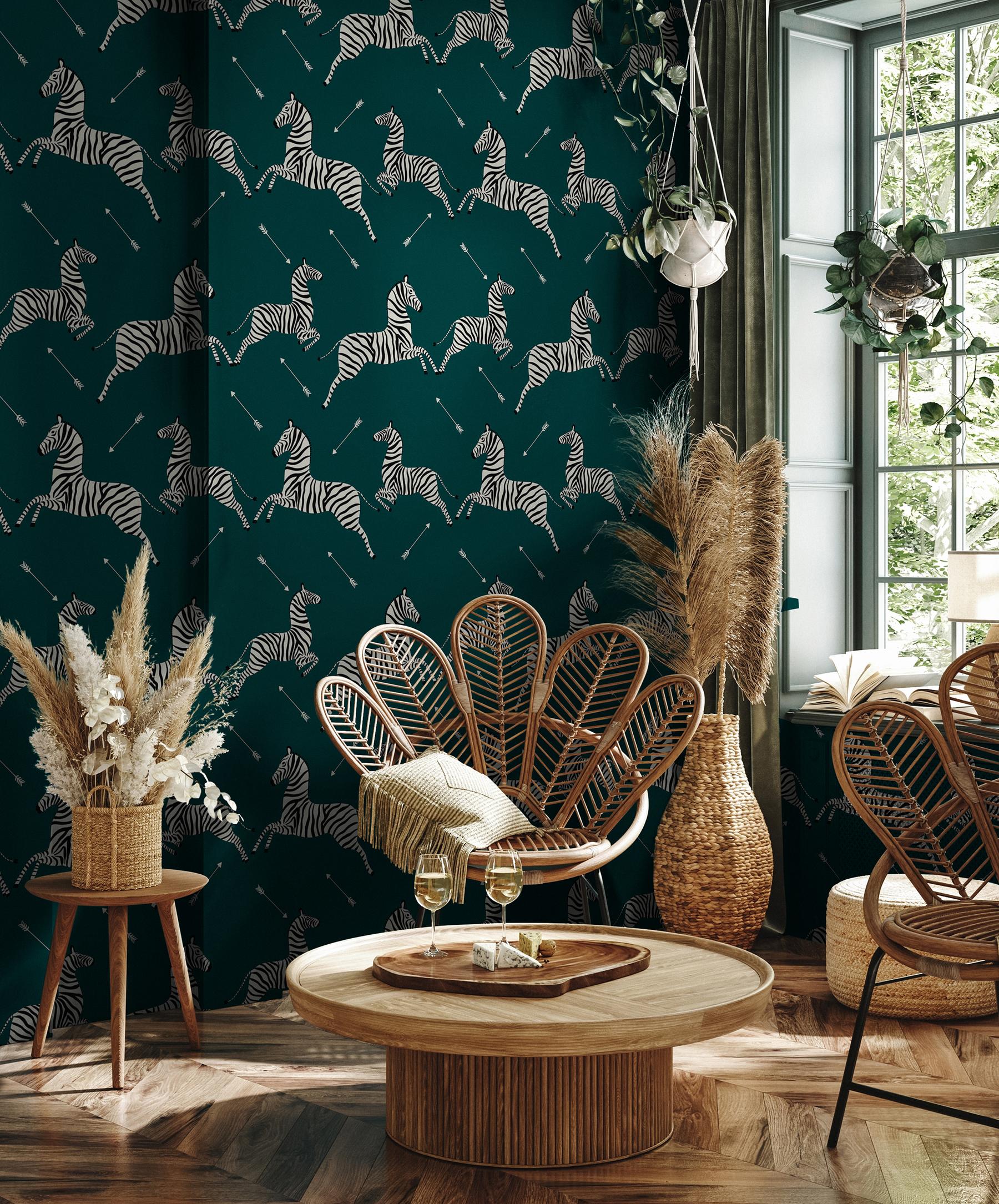 Wildlife Zebra with Arrows Wallpaper Mural