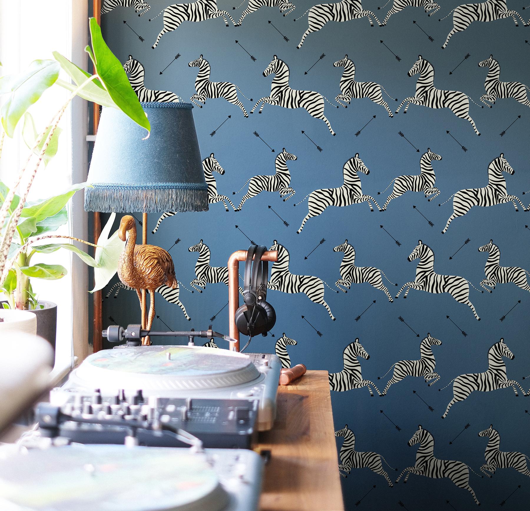 Wildlife Zebra with Arrows Wallpaper Mural