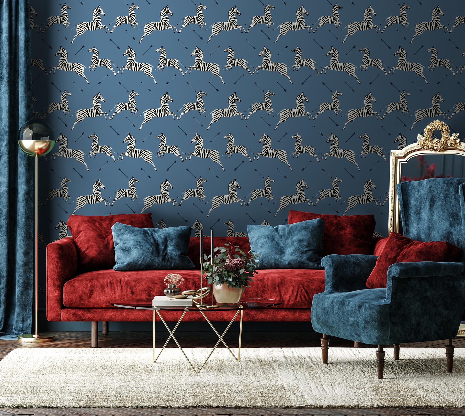 Wildlife Zebra with Arrows Wallpaper Mural