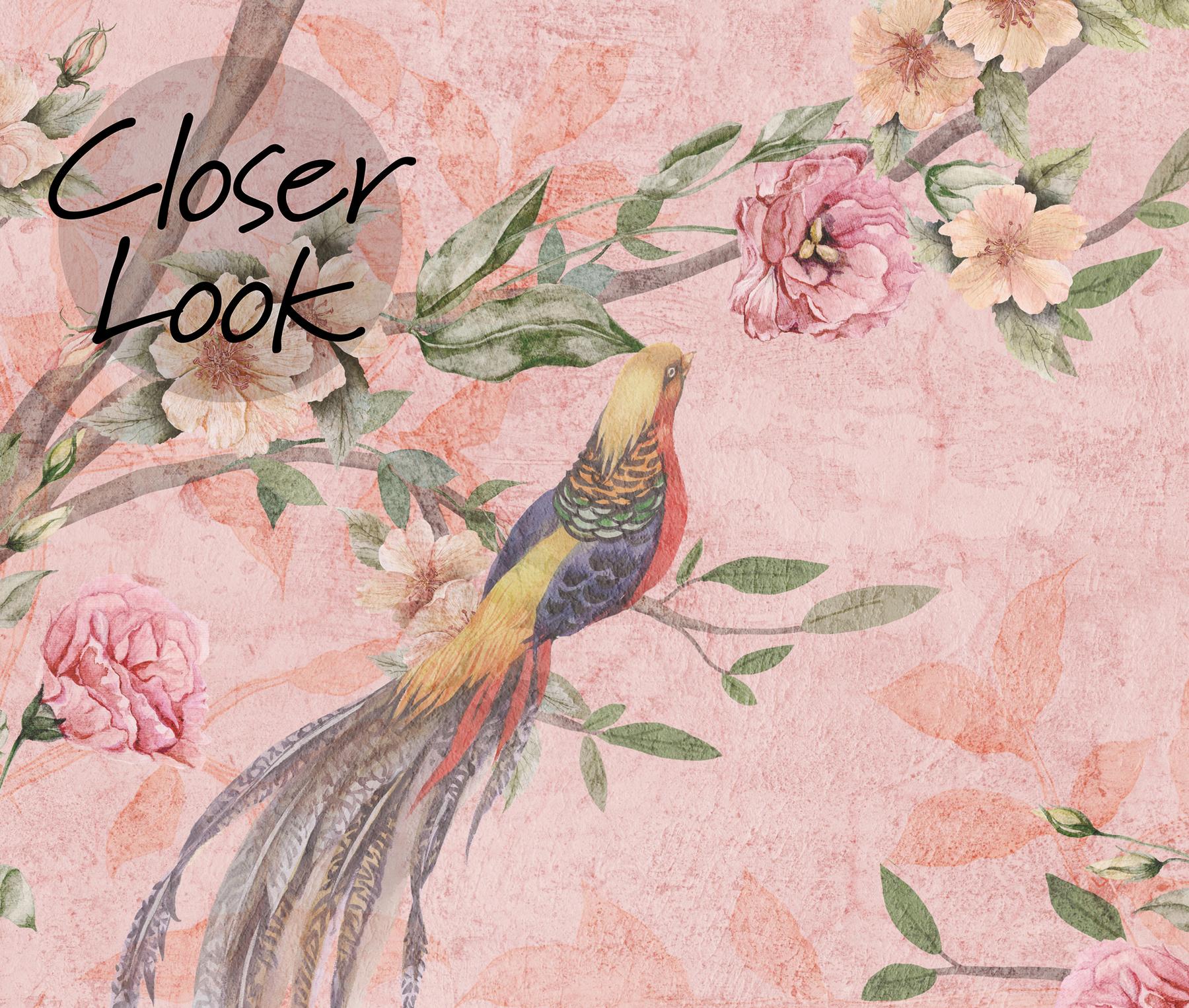 Floral Elegance Peacock Rose Garden Wallpaper Mural