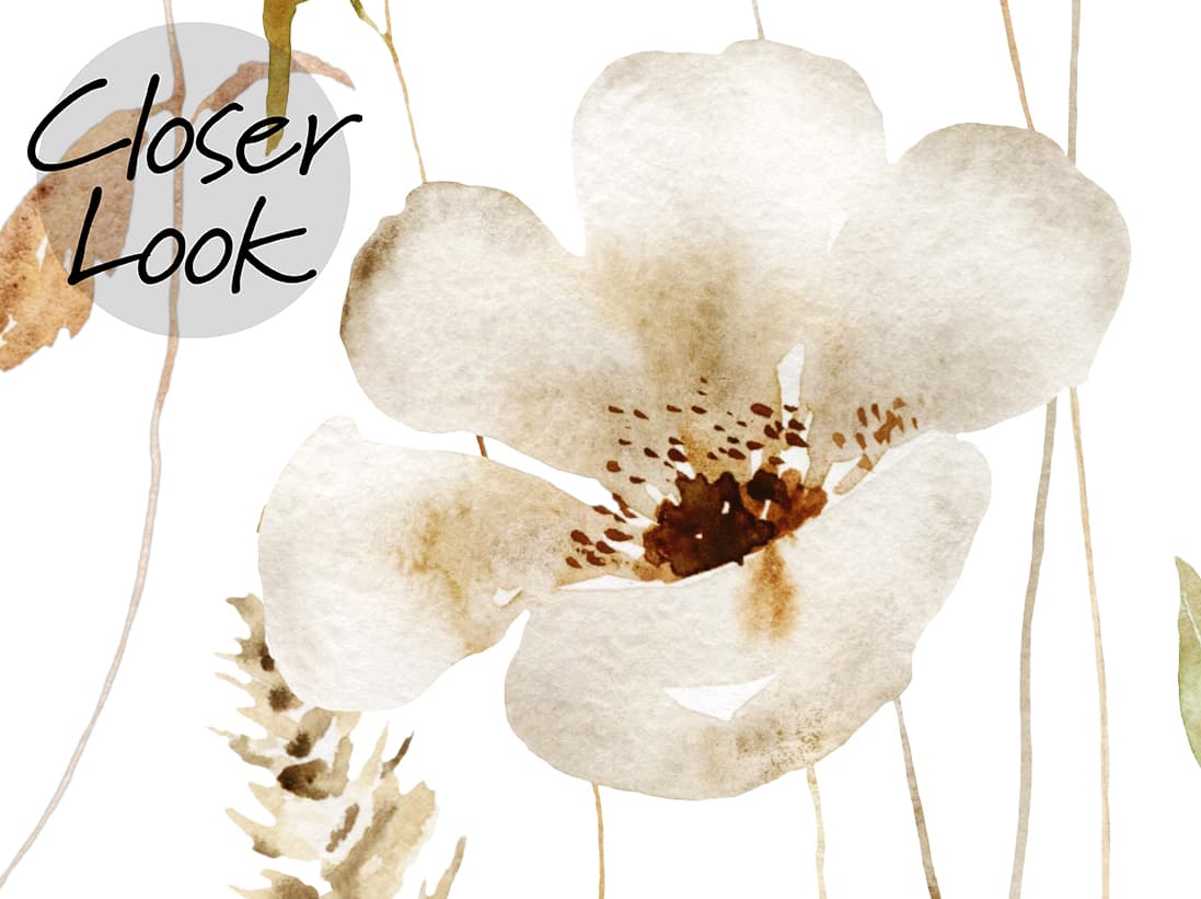 Delicate Wild Bloom Garden Wallpaper Mural