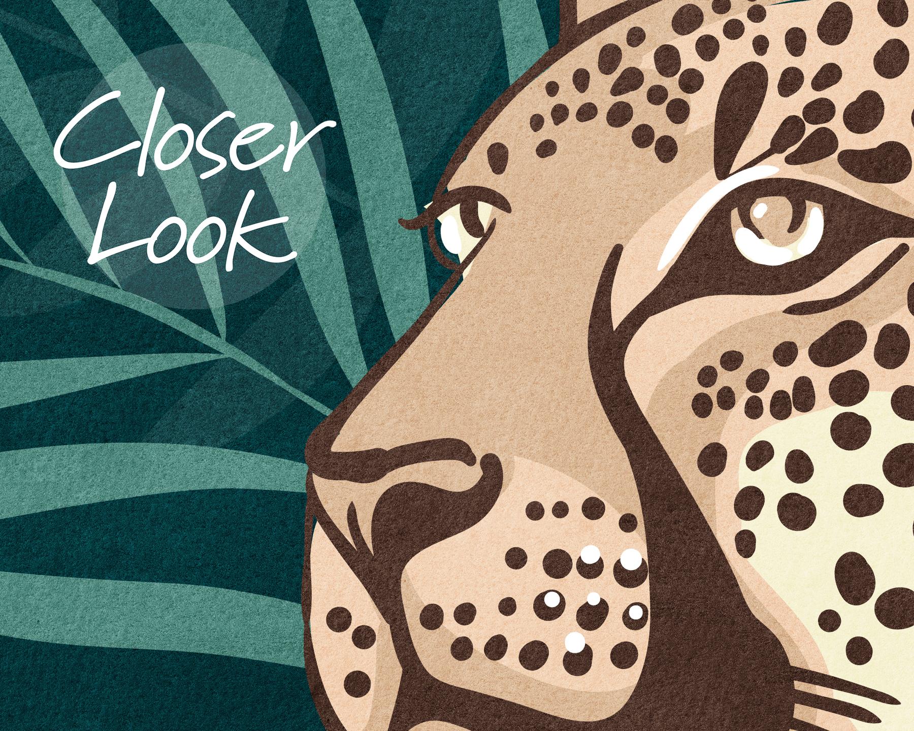 Elegant Jungle Leopard Pattern Wallpaper Mural