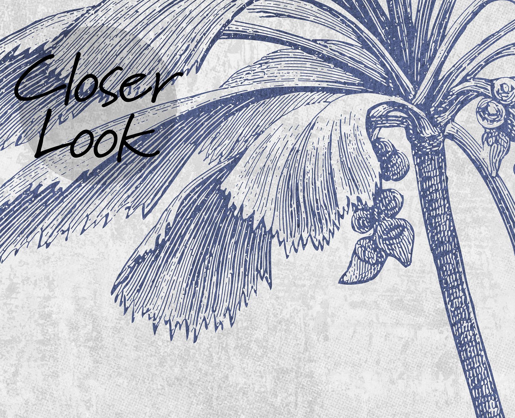 Vintage Sepia Palms Botanical Wallpaper Mural