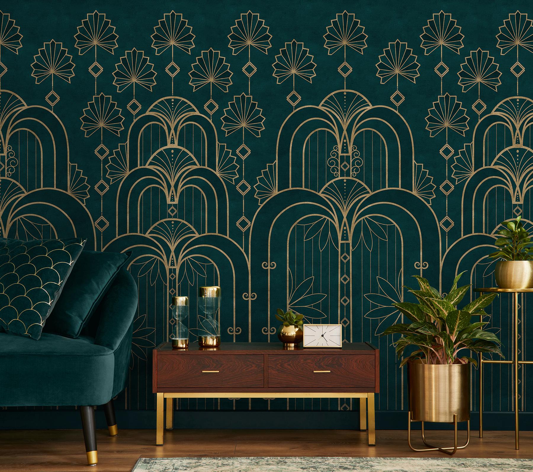 Geometric Lines Pattern Wallpaper Mural