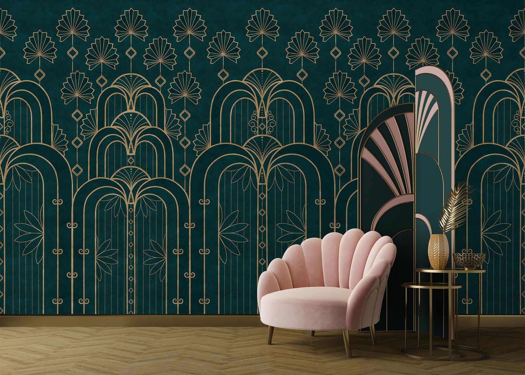 Geometric Lines Pattern Wallpaper Mural