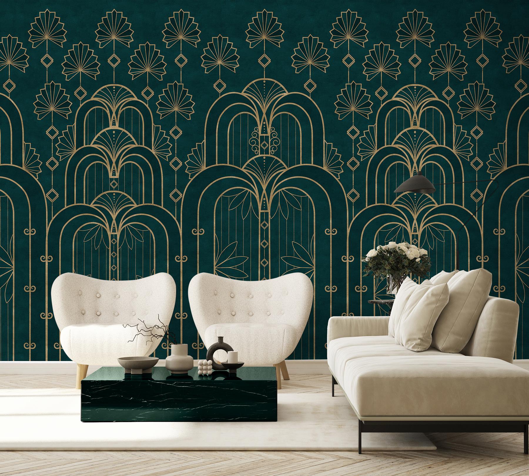Geometric Lines Pattern Wallpaper Mural