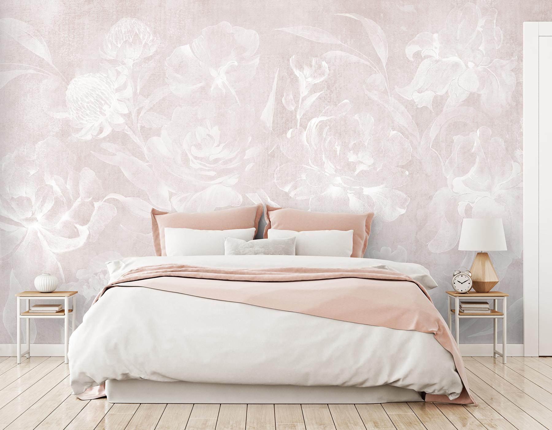 Soft Bohemian Elegance Flower Wallpaper Mural