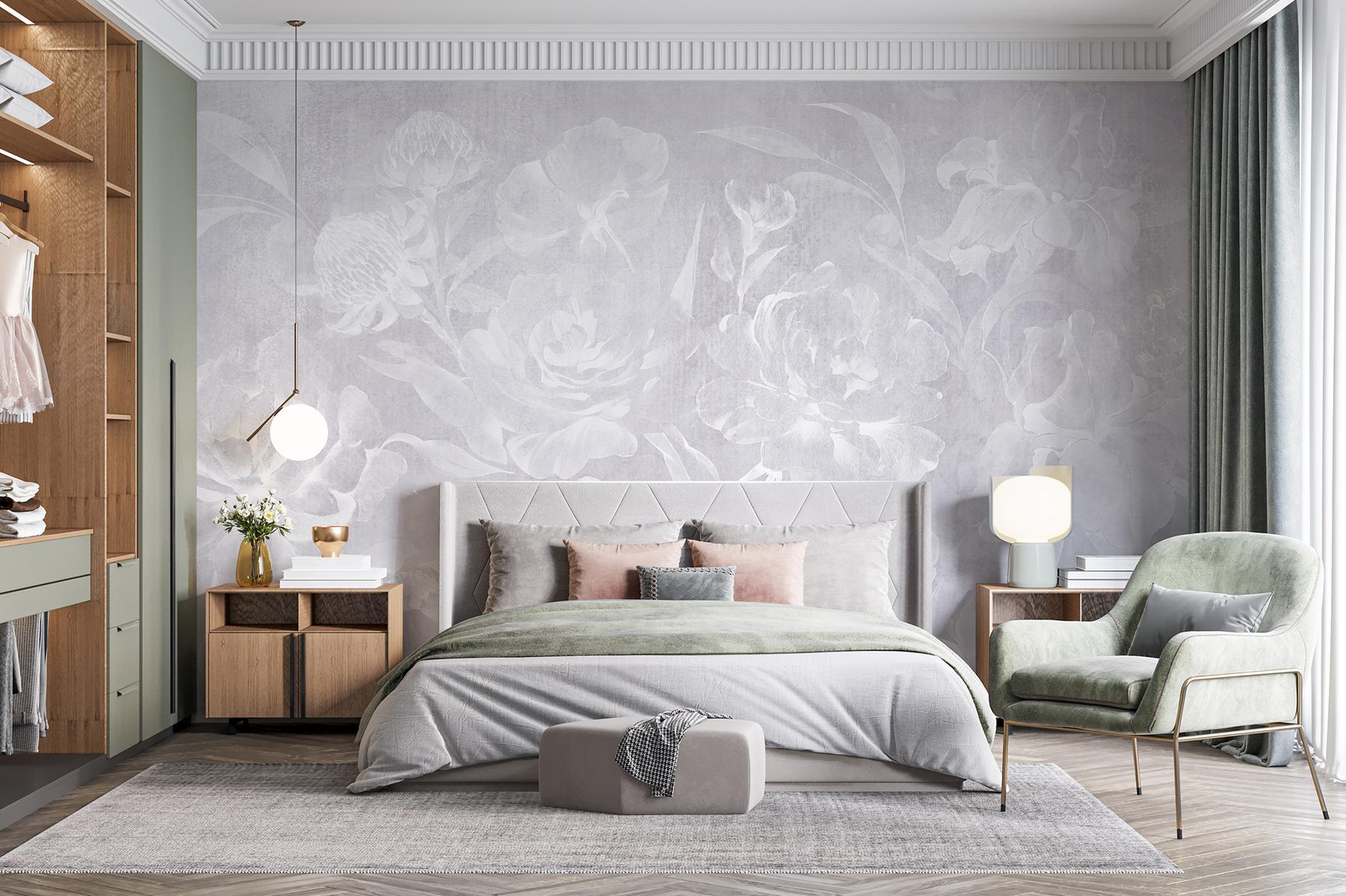 Soft Bohemian Elegance Flower Wallpaper Mural