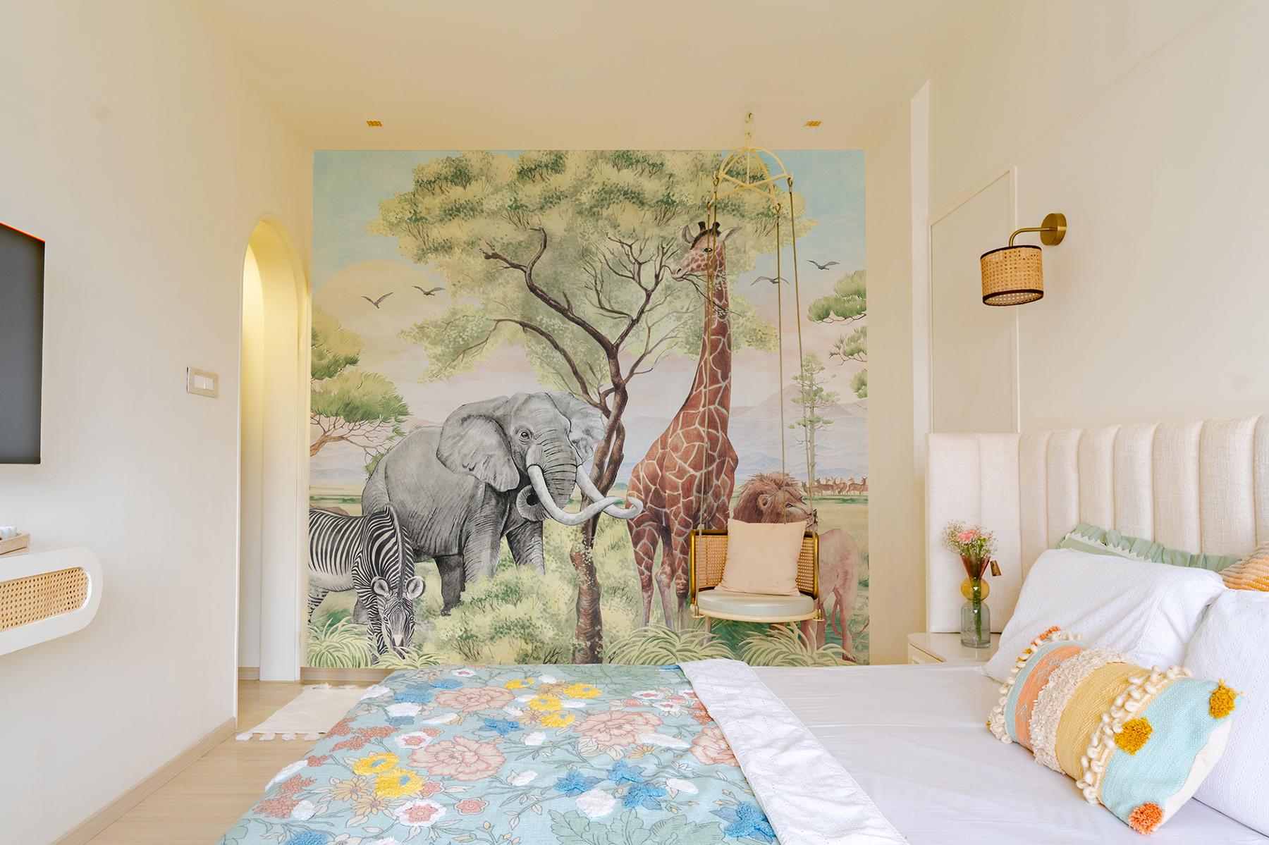 African Safari Panorama Wildlife Wallpaper Mural
