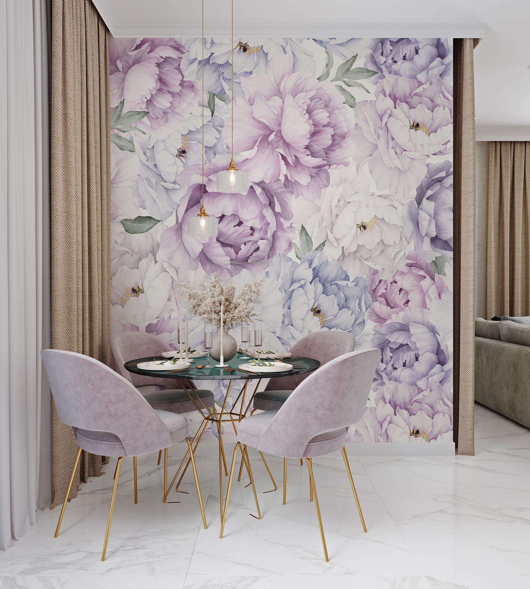Elegant Peony Blossom Wallpaper Mural