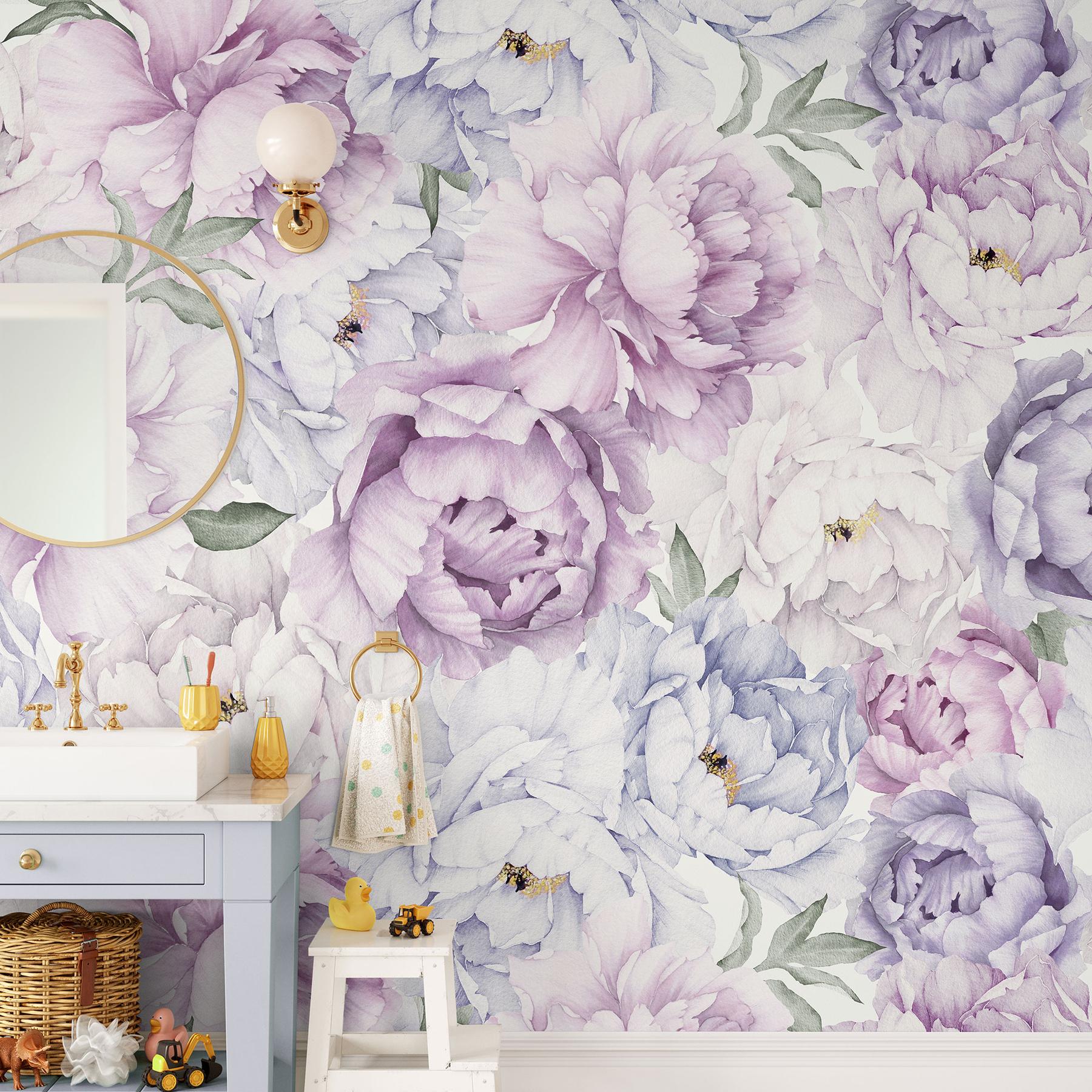 Elegant Peony Blossom Wallpaper Mural