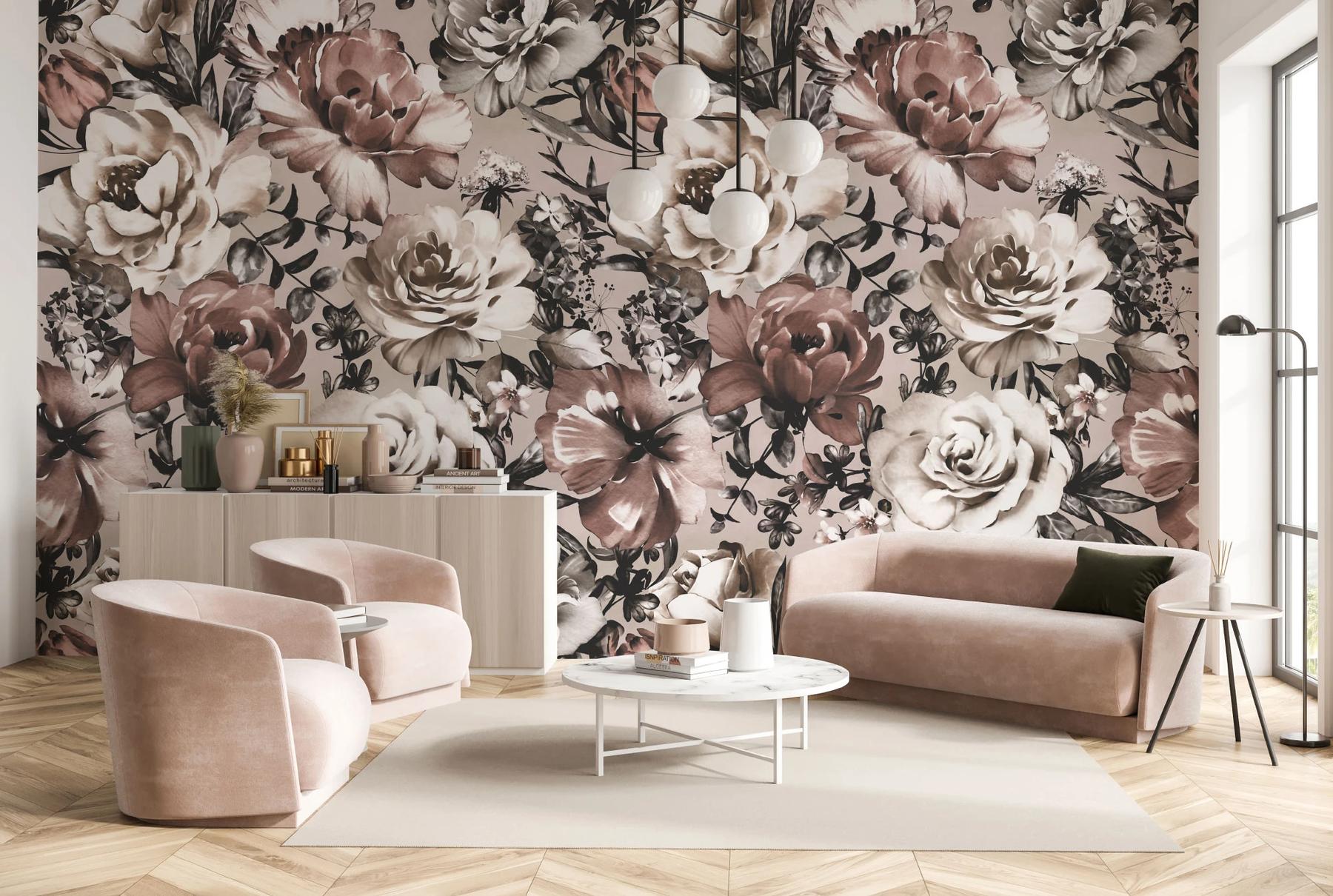 Elegant Peony Whispers Wallpaper Mural