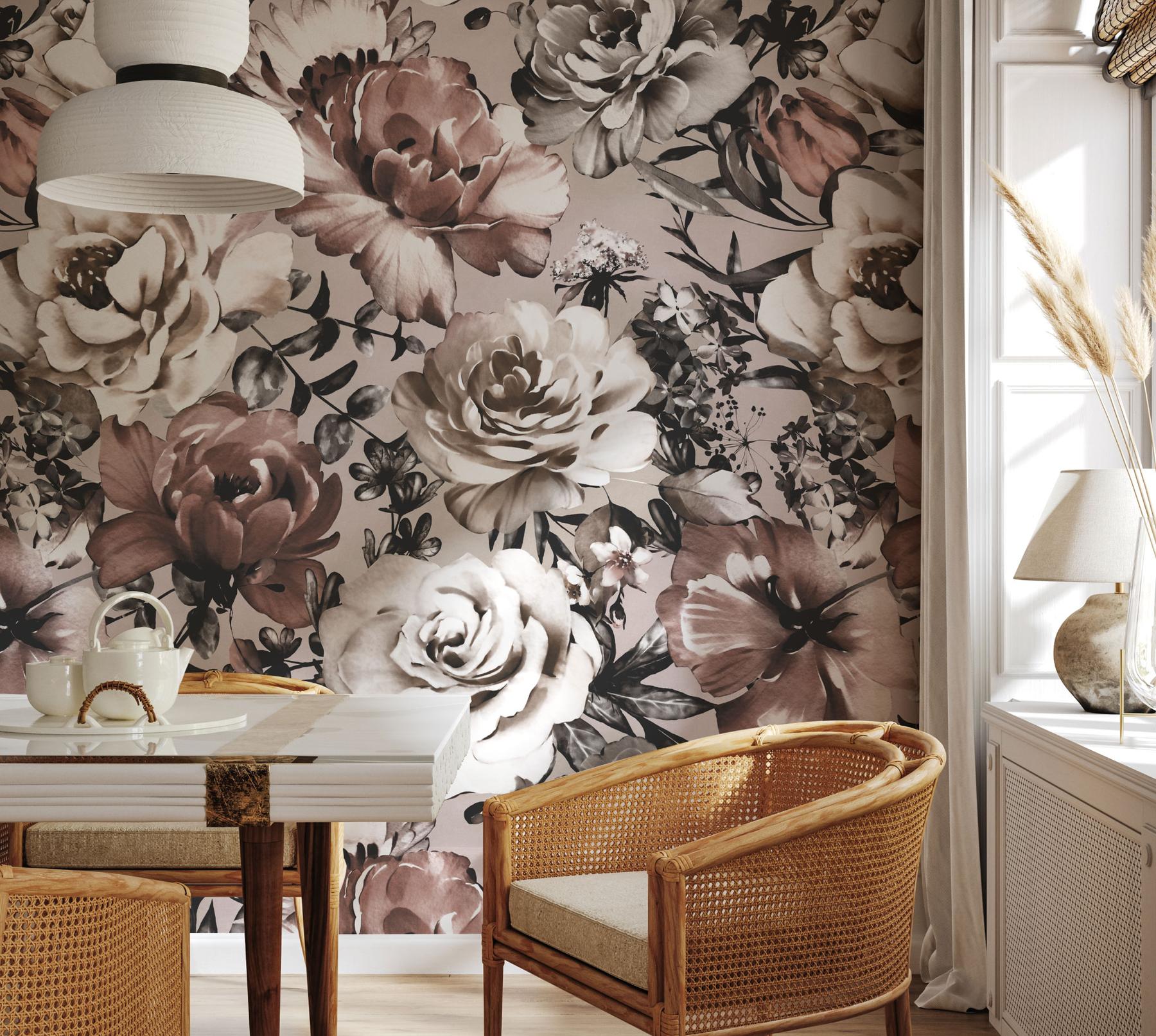 Elegant Peony Whispers Wallpaper Mural