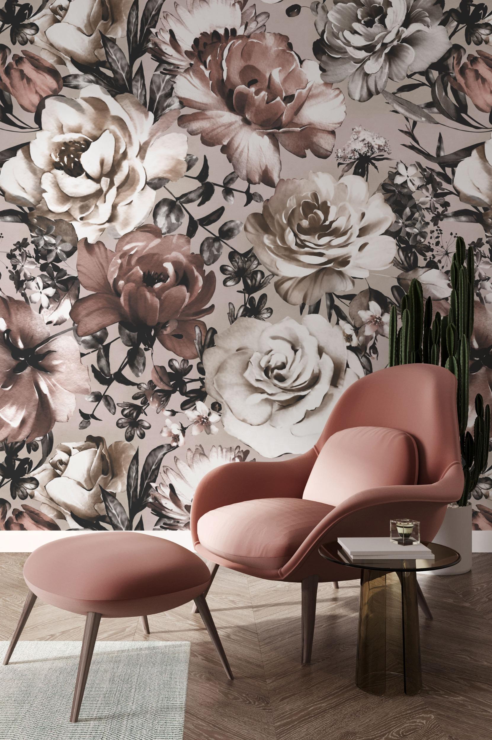 Elegant Peony Whispers Wallpaper Mural