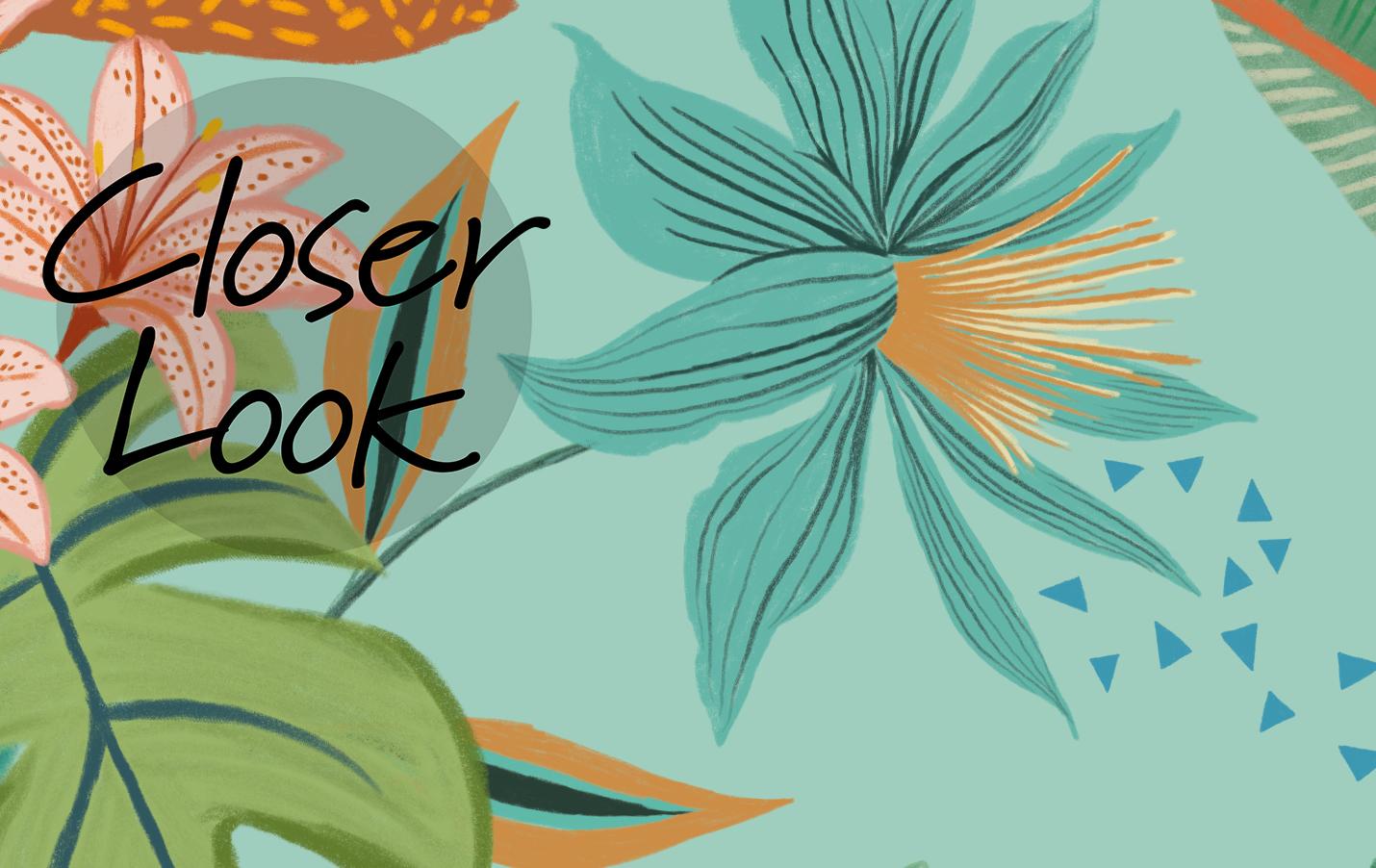 Tropical Paradise and Exotic Birds Wallpaper Mural