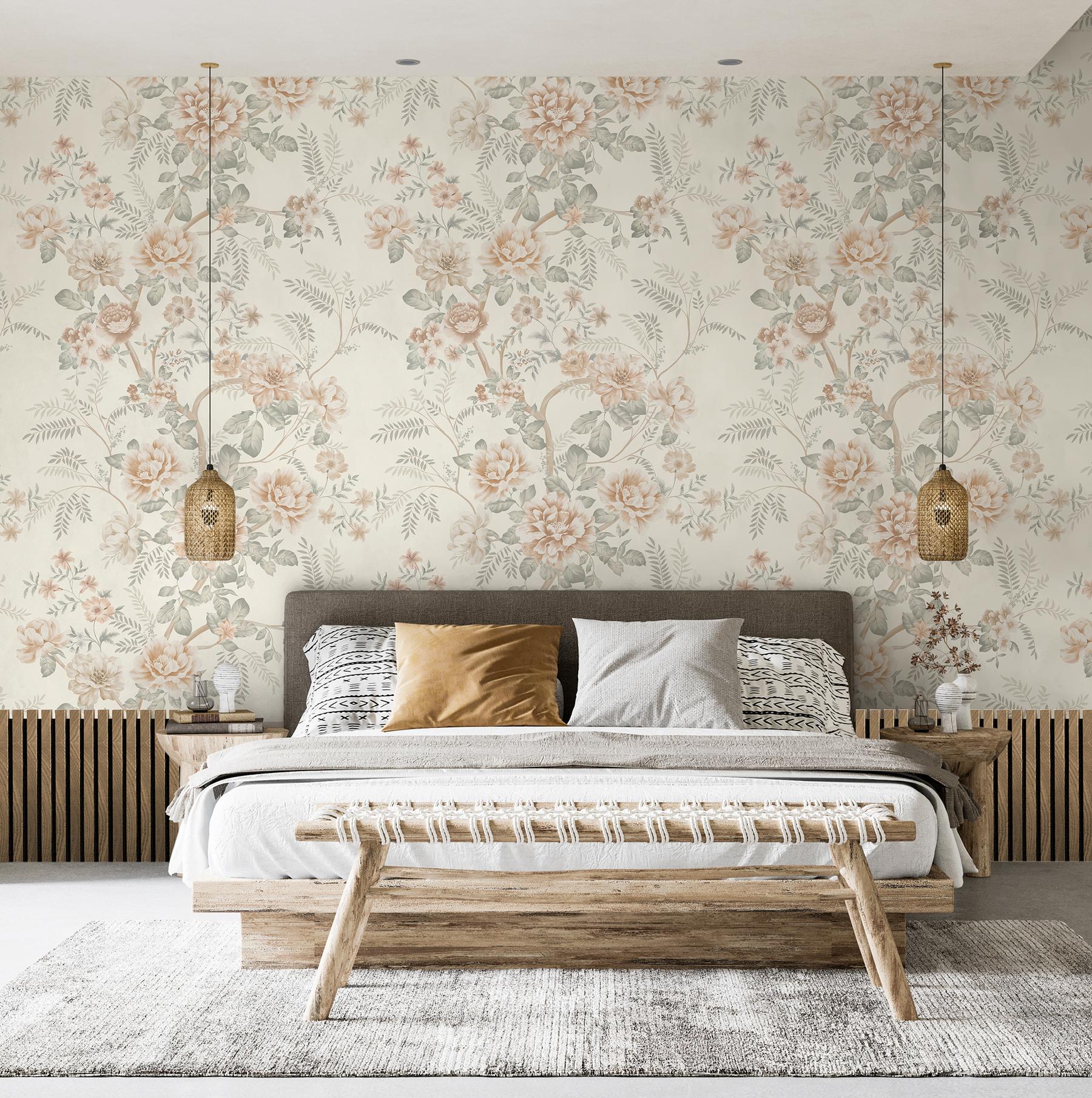 Elegant Peony Garden Wallpaper Mural