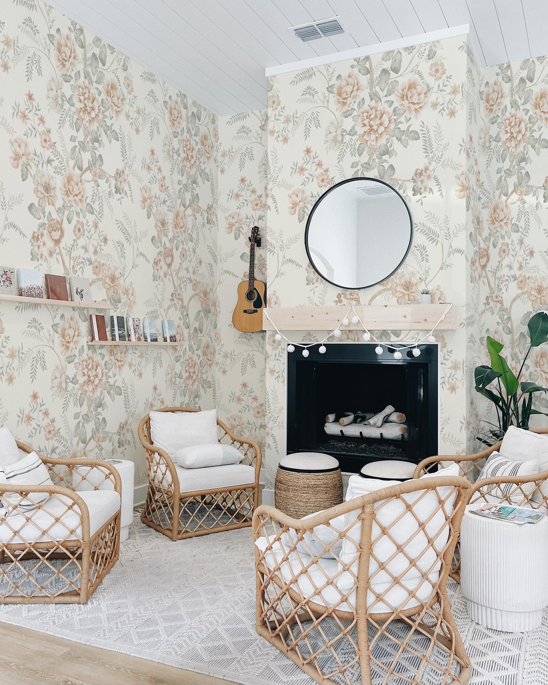 Elegant Peony Garden Wallpaper Mural