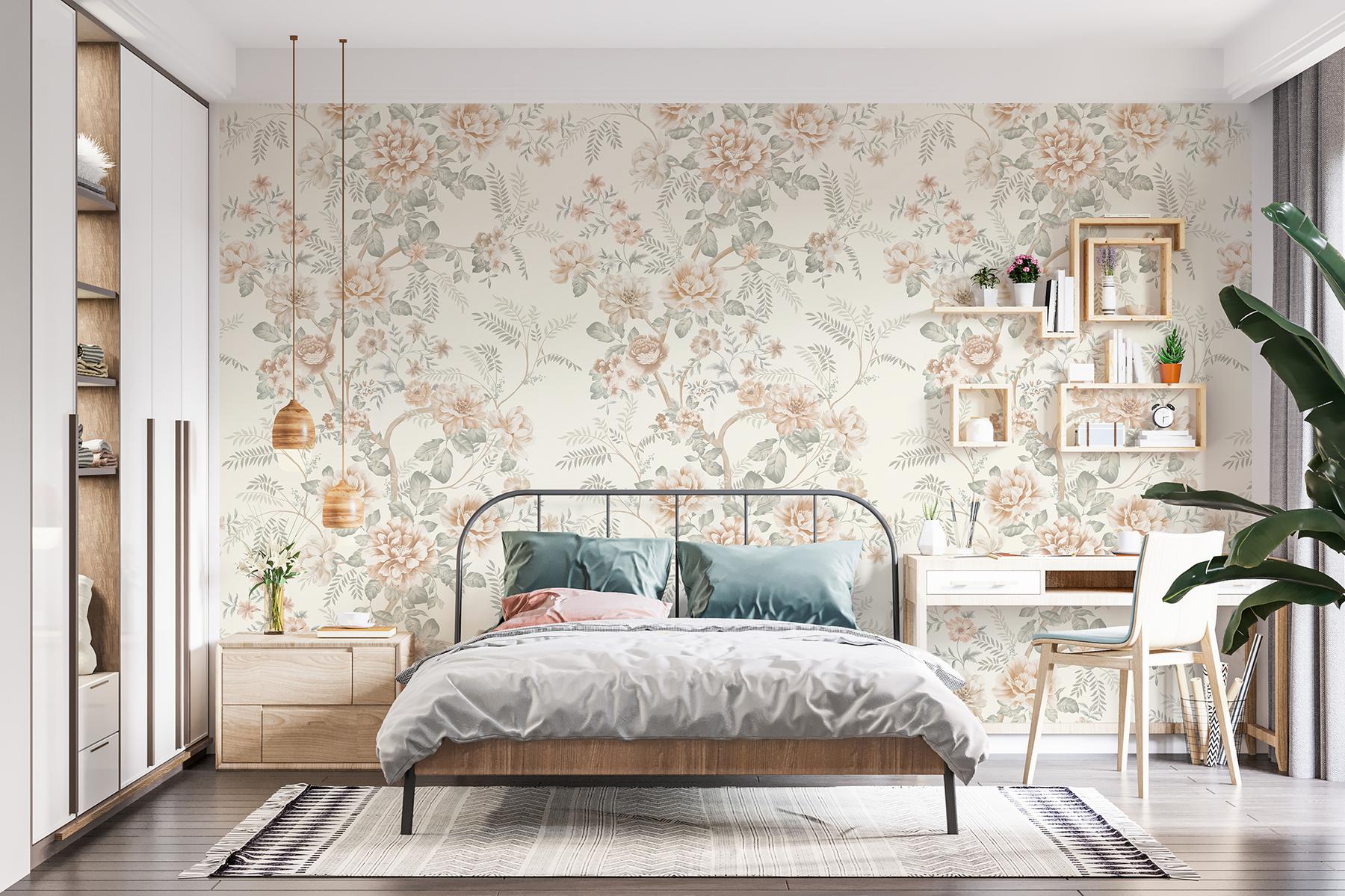 Elegant Peony Garden Wallpaper Mural