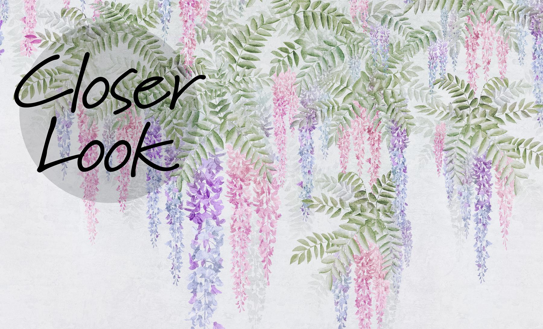 Soft Wisteria Elegance Wallpaper Mural